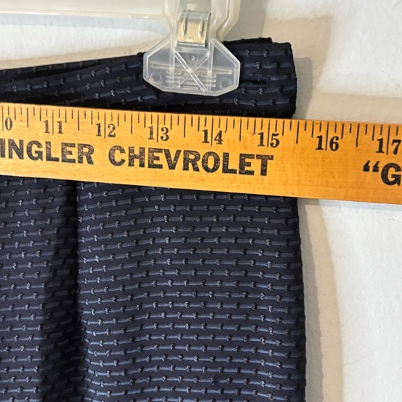 Vintage Carlisle Dress Pants Size 10 Navy Blue Side Zip Pleated Rayon Silk - Picture 7 of 9